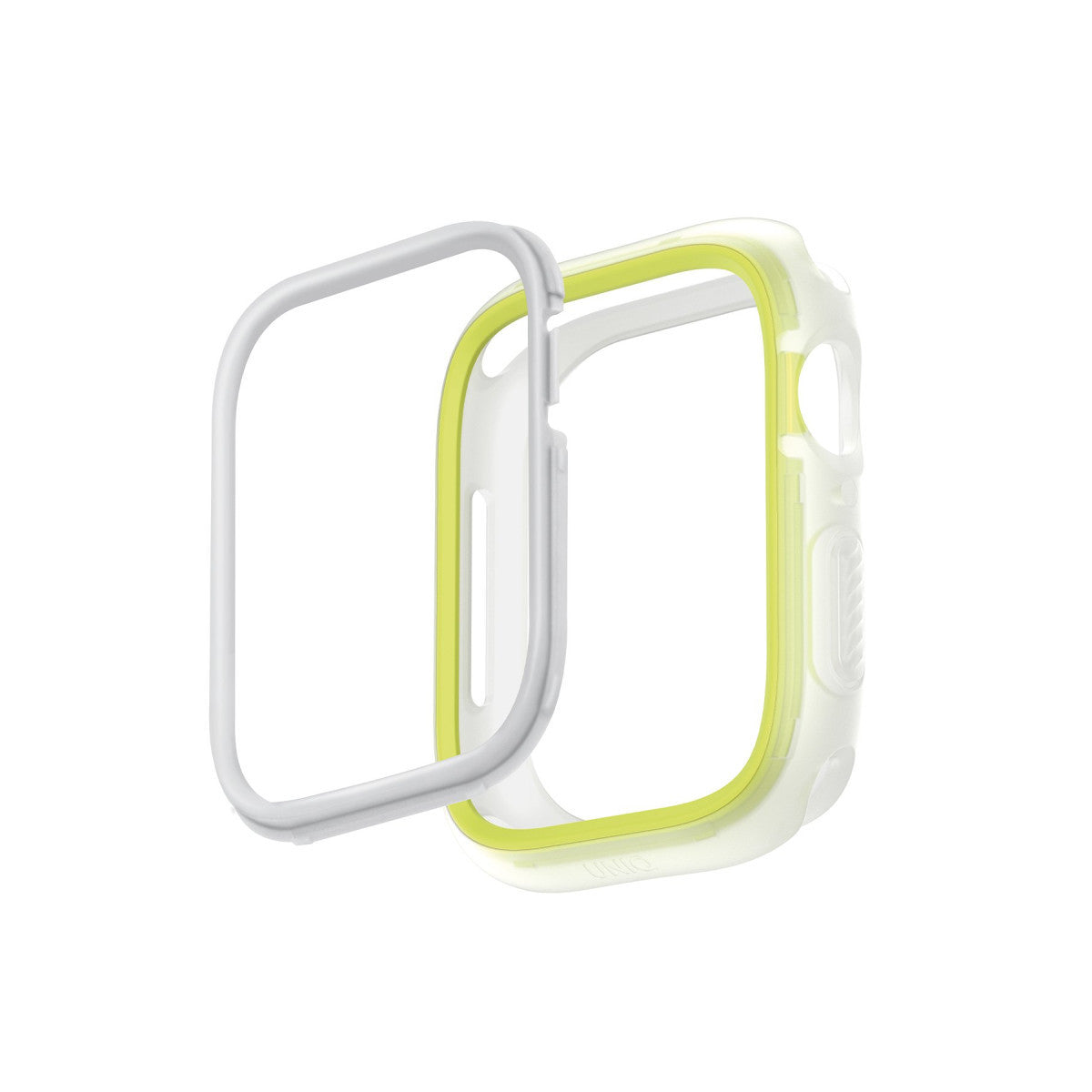 Uniq Apple Watch 41mm Moduo Camlı Kasa Ekran Koruyucu - Gümüş-Gri